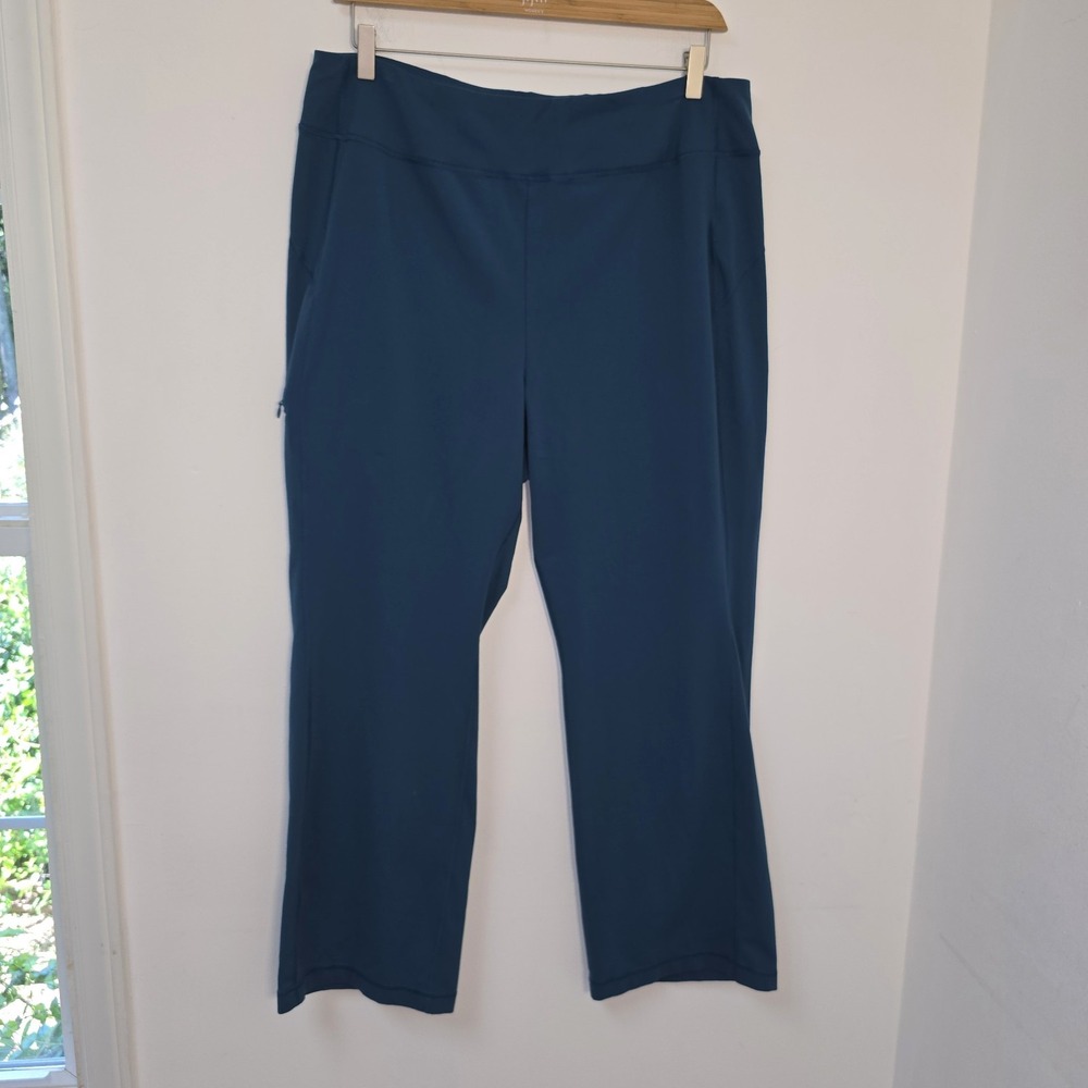 Duluth Trading Pants Womens XL (36x29) Teal NoGA Classic Bootcut Stretch Pull-On